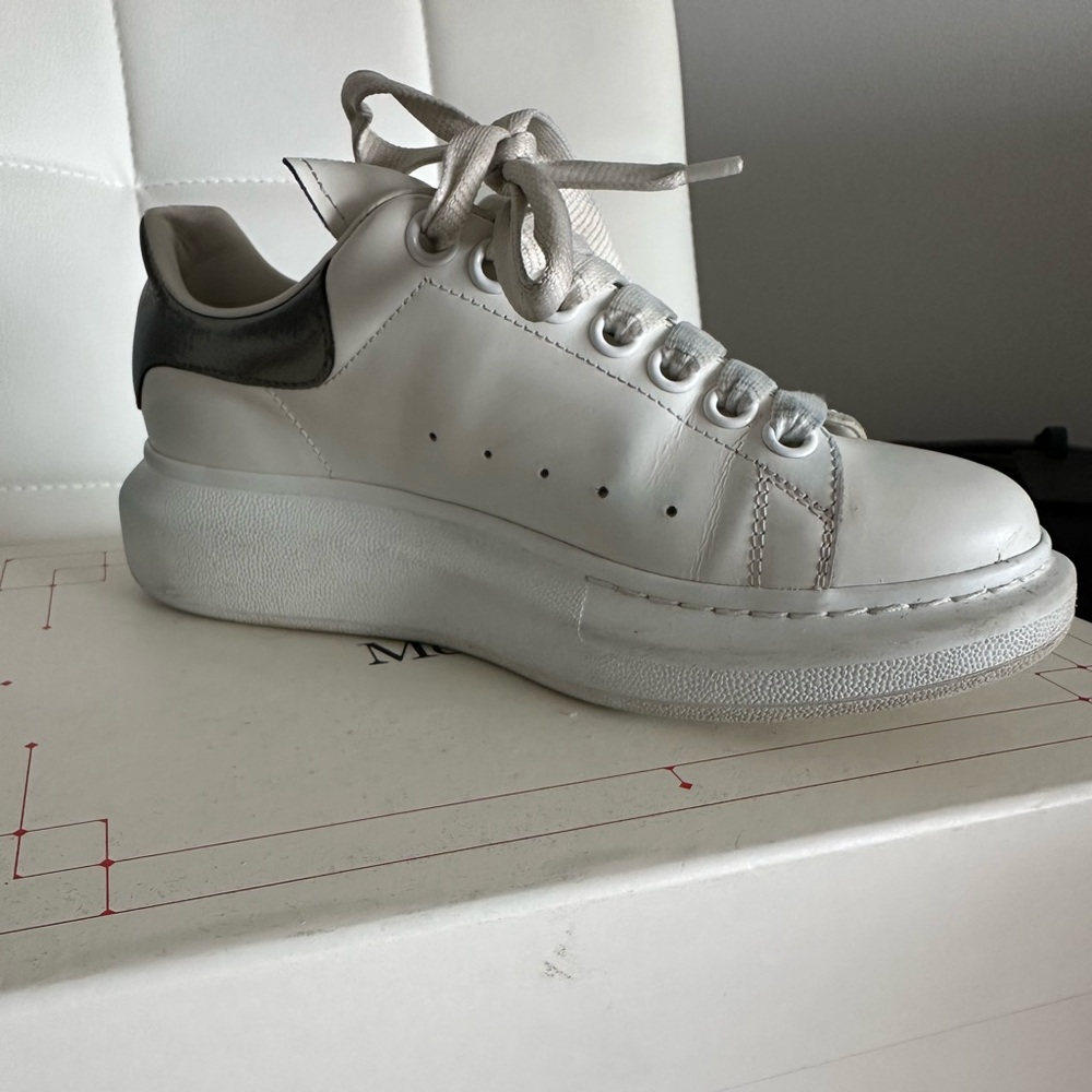 Alexander McQueen White and Gray Sneakers
